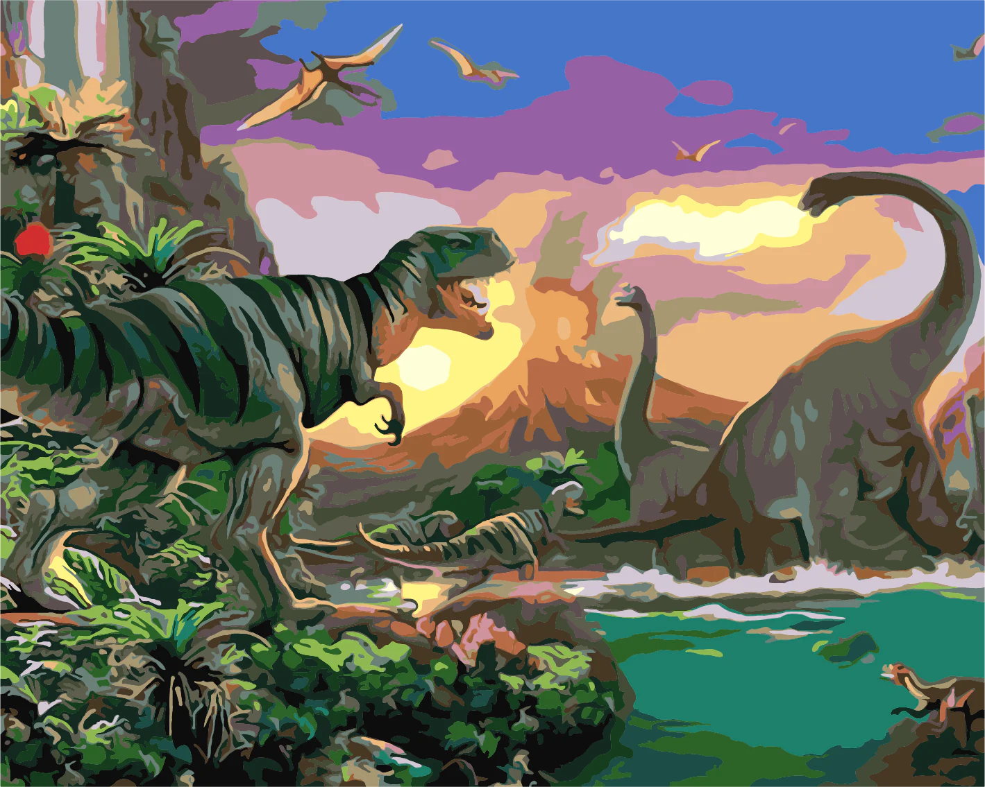 Painting By Numbers - Dinosaurs