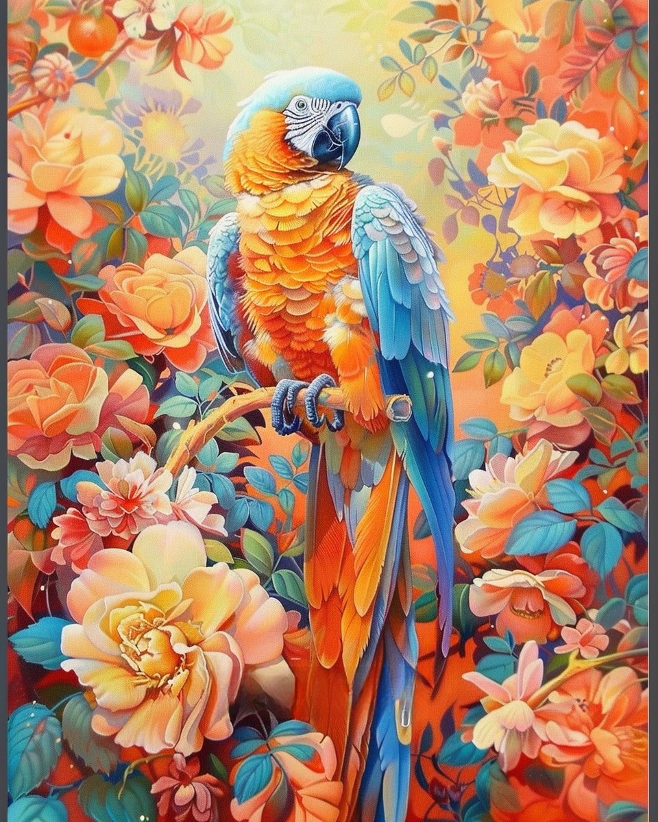 Painting By Numbers - Parrot
