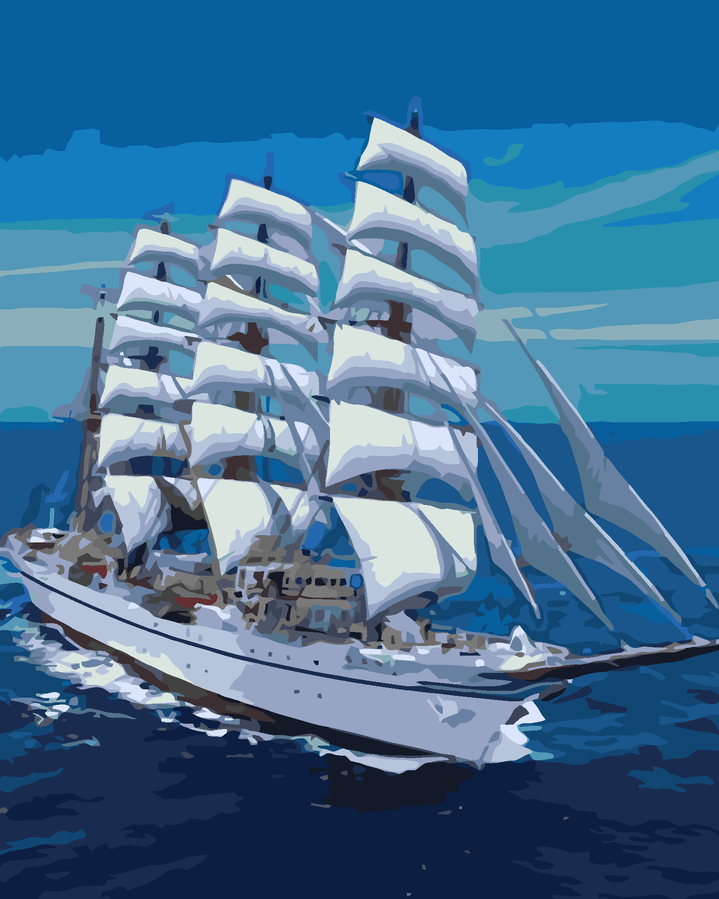 Painting By Numbers - Sailboat