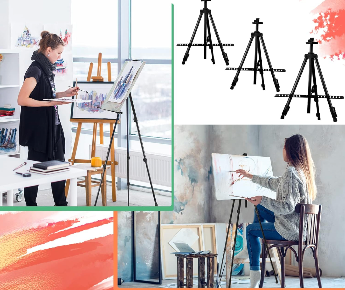 Adjustable Standing Floor Easel.