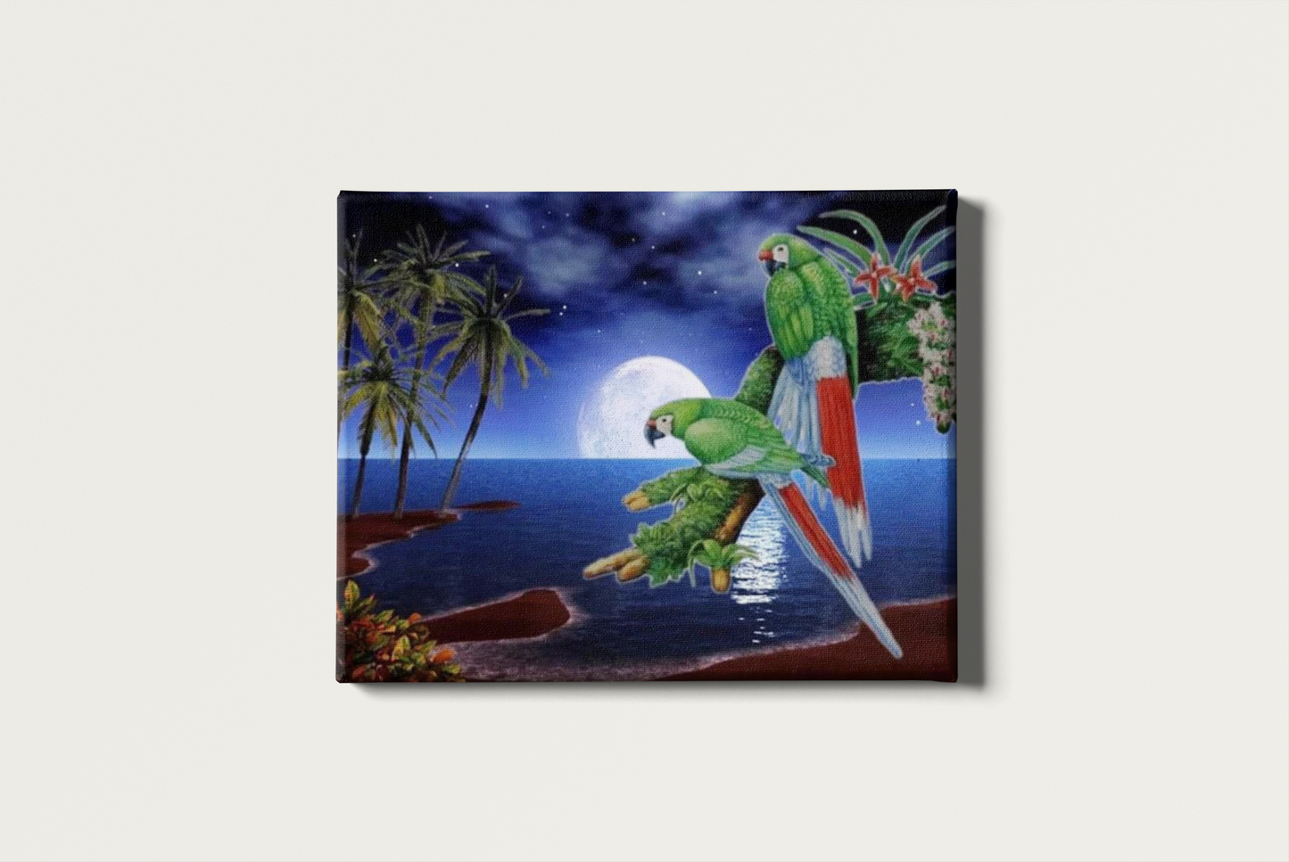 Painting By Numbers - Parrots in the Moonlight