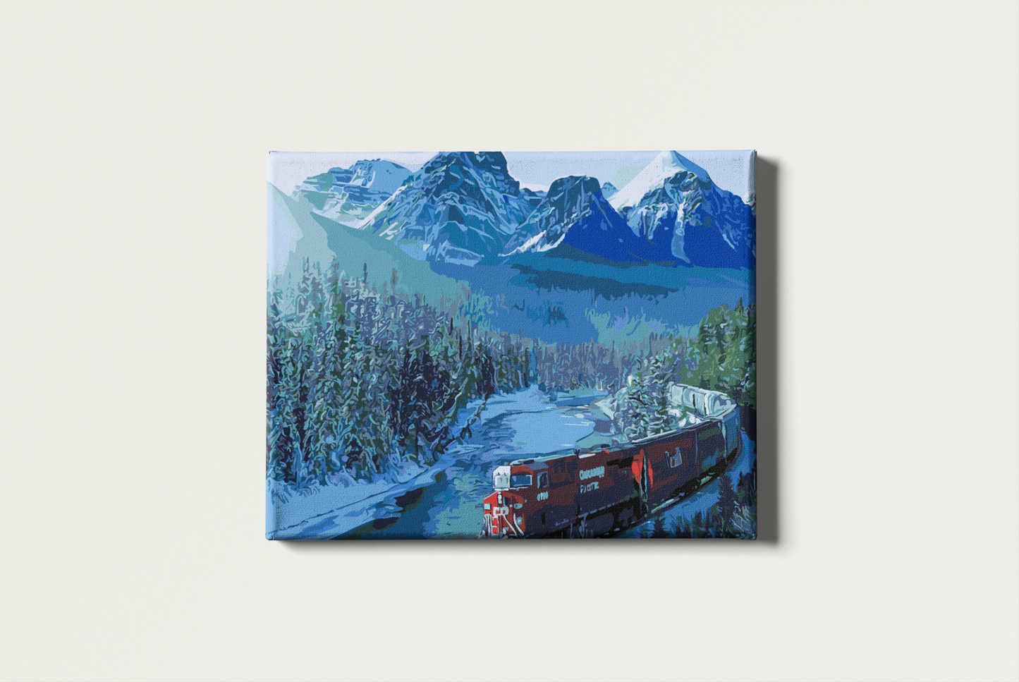 Painting By Numbers - Train through the Mountains
