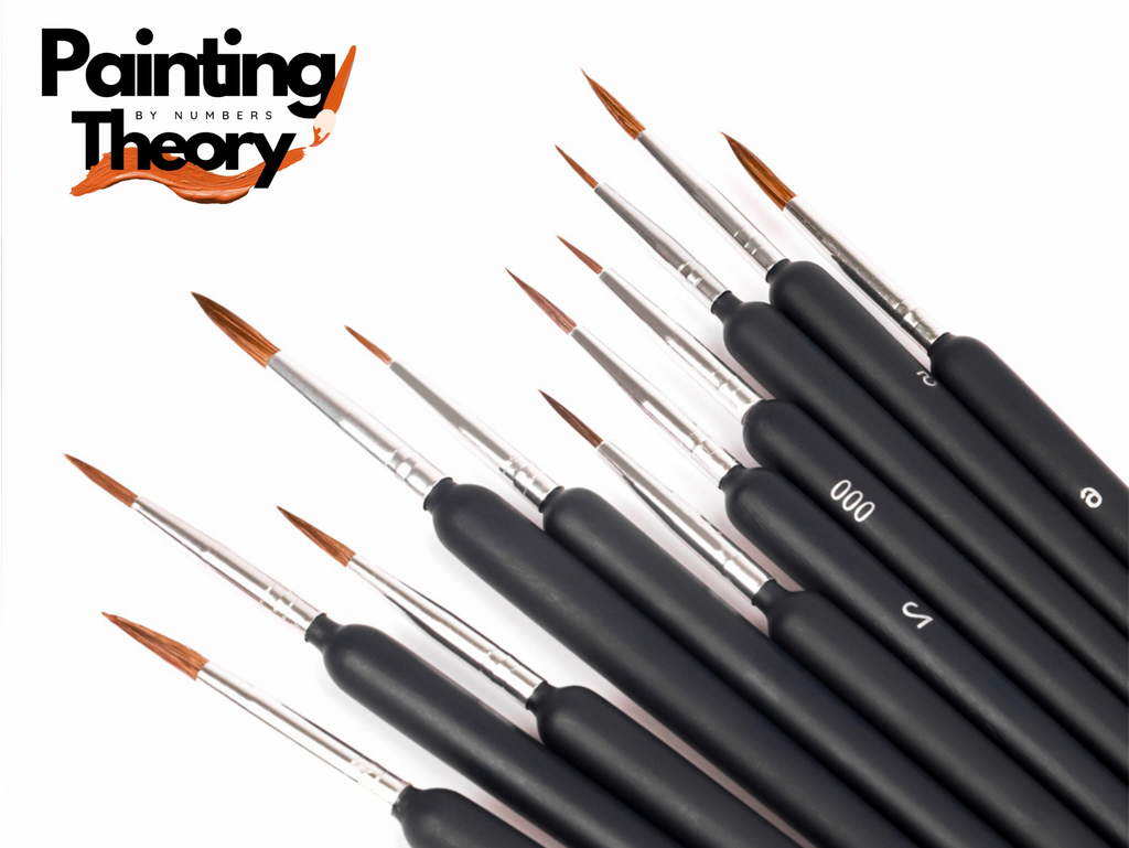 Pro Brush Set (10 pcs) - Micro Paint Brushes for Acrylic, Watercolor, and Crafts