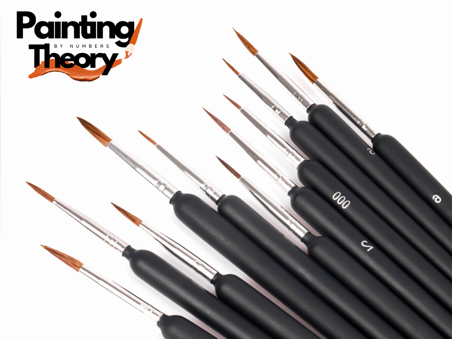 Micro Paint Brushes Set (10 pcs) - For Acrylic, Watercolor, and Crafts