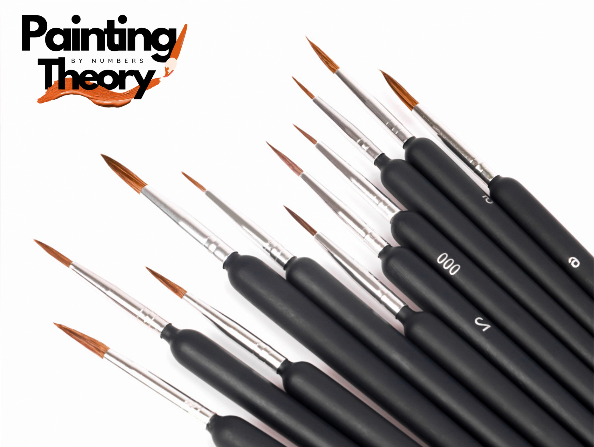 Pro Brush Set (10 pcs) - Micro Paint Brushes for Acrylic, Watercolor, and Crafts