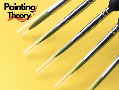 Micro Paint Brushes Set (10 pcs) - For Acrylic, Watercolor, and Crafts