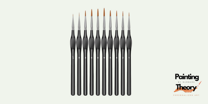 Micro Paint Brushes Set (10 pcs) - For Acrylic, Watercolor, and Crafts