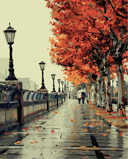 Painting By Numbers - Autumn Riverwalk