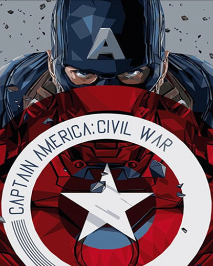 Painting By Numbers - Captain America