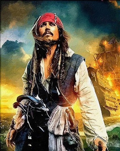 Painting By Numbers - Captain Jack Sparrow
