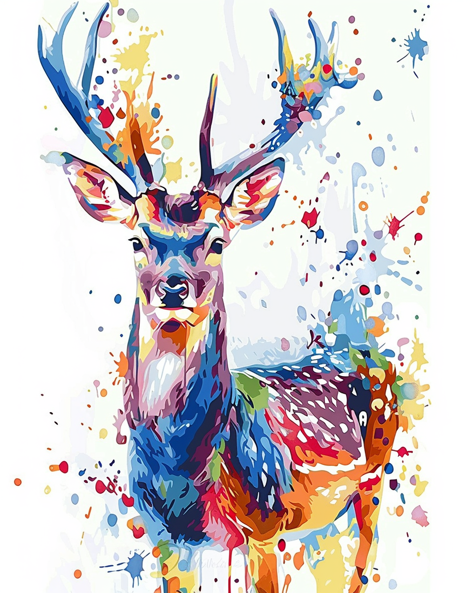 Painting By Numbers - Colorful Deer