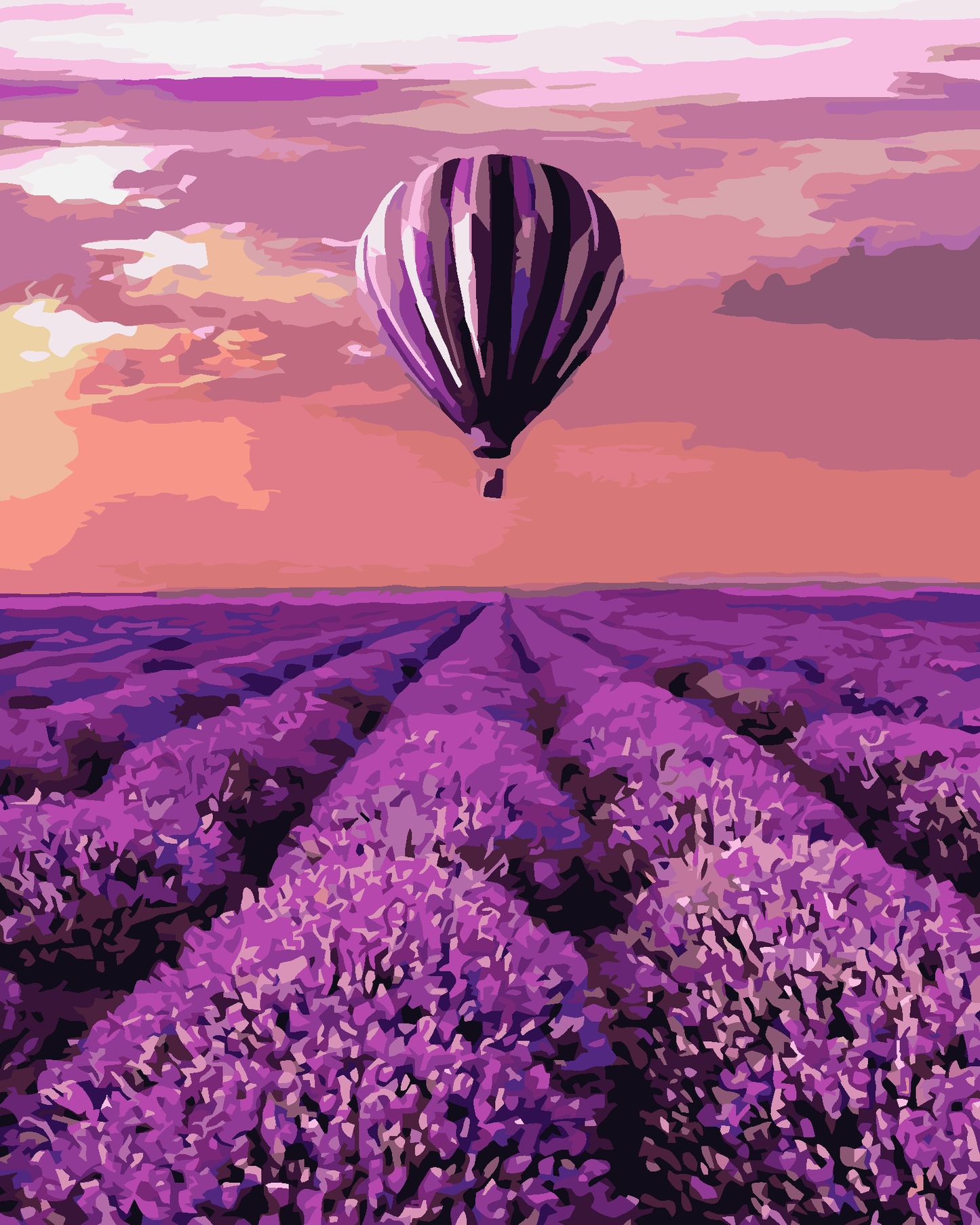 Painting By Numbers - Field of Purple Lilacs