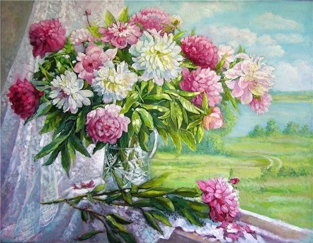 Painting By Numbers - Flowers by the Window