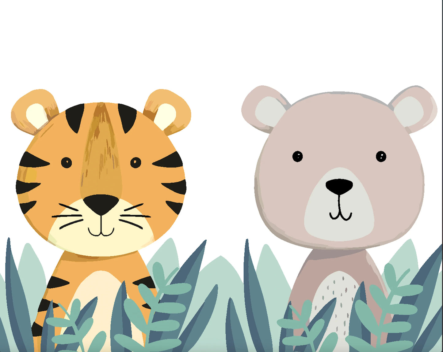 Painting By Numbers - For Kids - Tiger and Bear