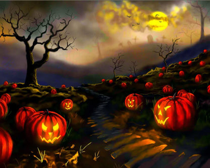 Painting By Numbers - Halloween Jack-O' Lanterns