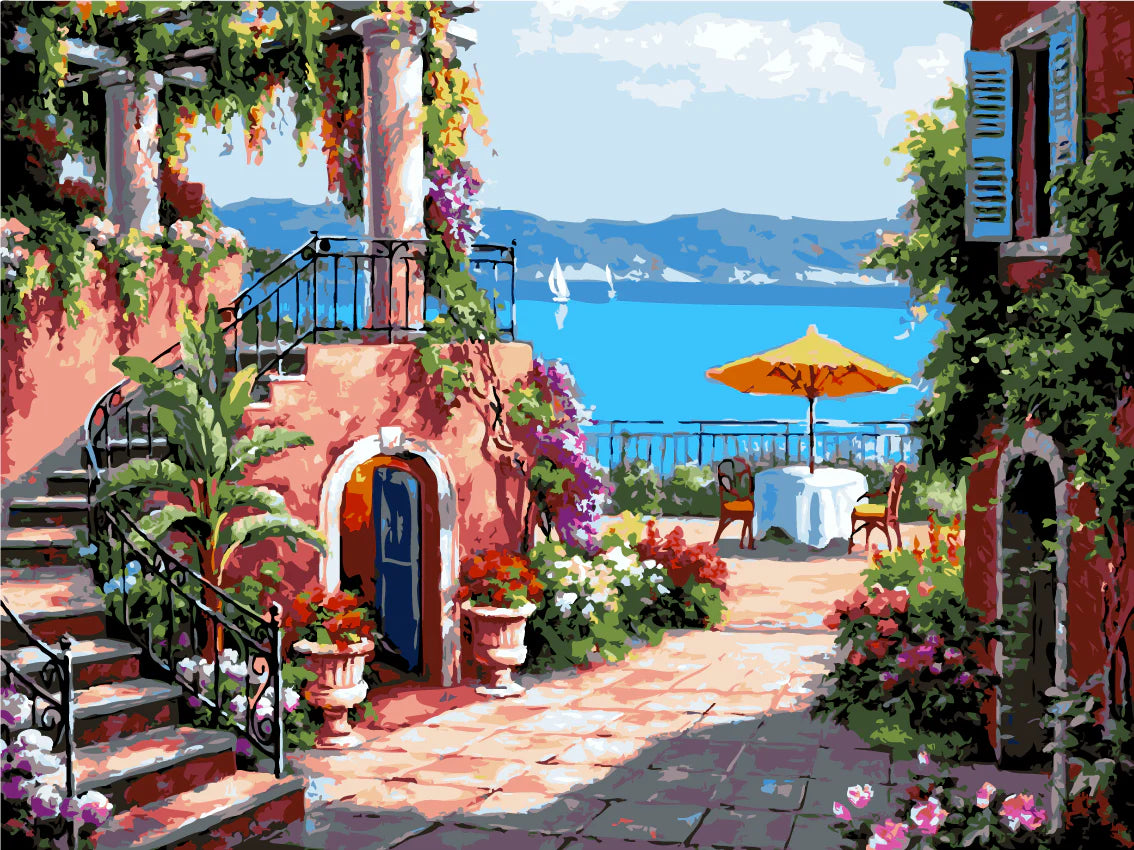 Painting By Numbers - House by the Lake