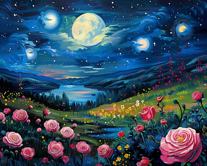 Painting By Numbers - Moonlight Field
