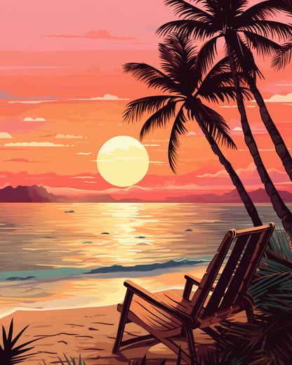 Painting By Numbers - Paradise Sunset