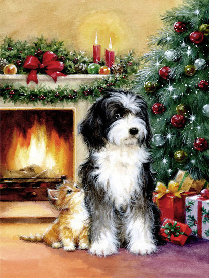 Painting By Numbers - Pet Friends at Christmas