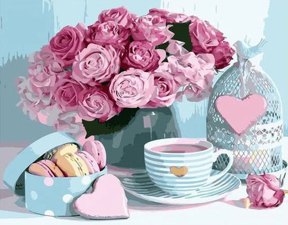 Painting By Numbers - Pink Roses