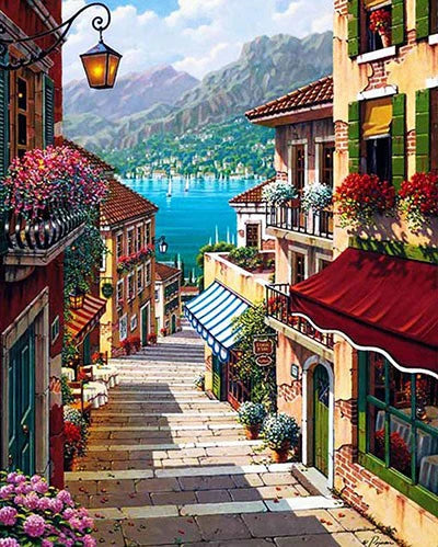 Painting By Numbers - Seaside Village