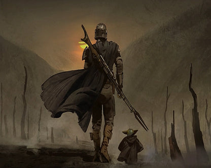 Painting By Numbers - Star Wars Mandalorian & Yoda