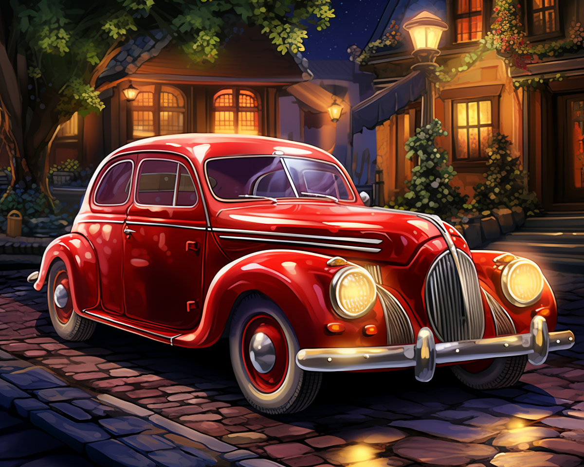 Painting By Numbers - Vintage Car