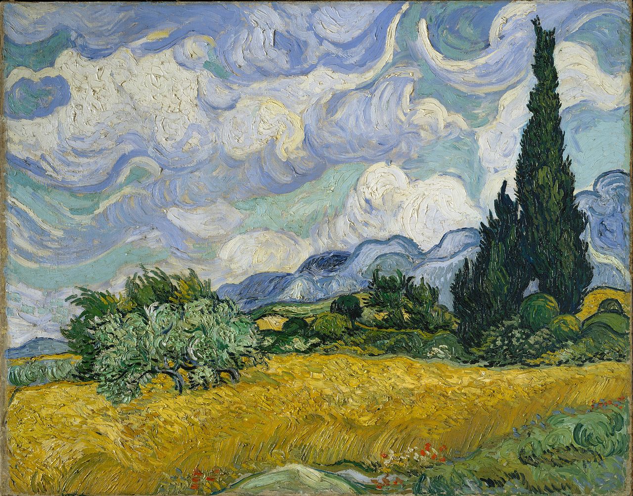 Painting By Numbers - Wheat Fields with Cypresses by Vincent Van Gogh