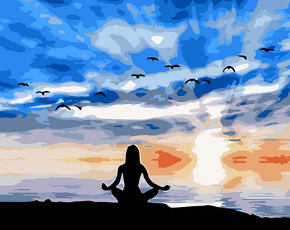 Painting By Numbers - Woman Meditating