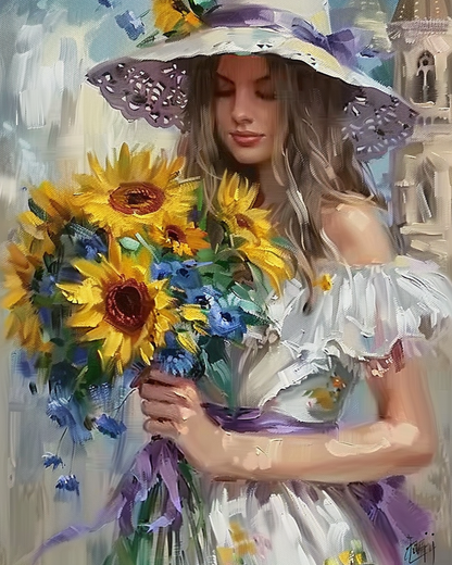 Painting By Numbers - Woman in White
