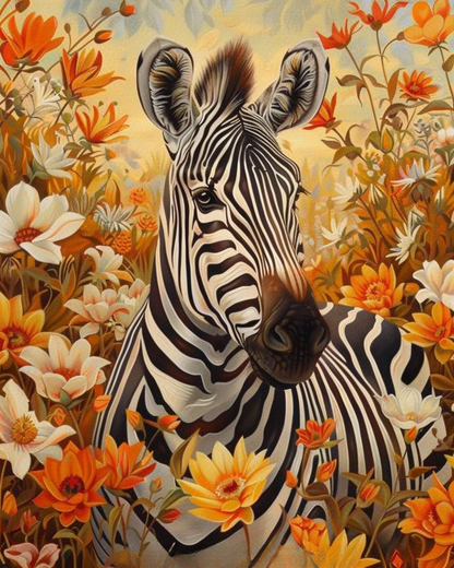 Painting By Numbers - Zebra