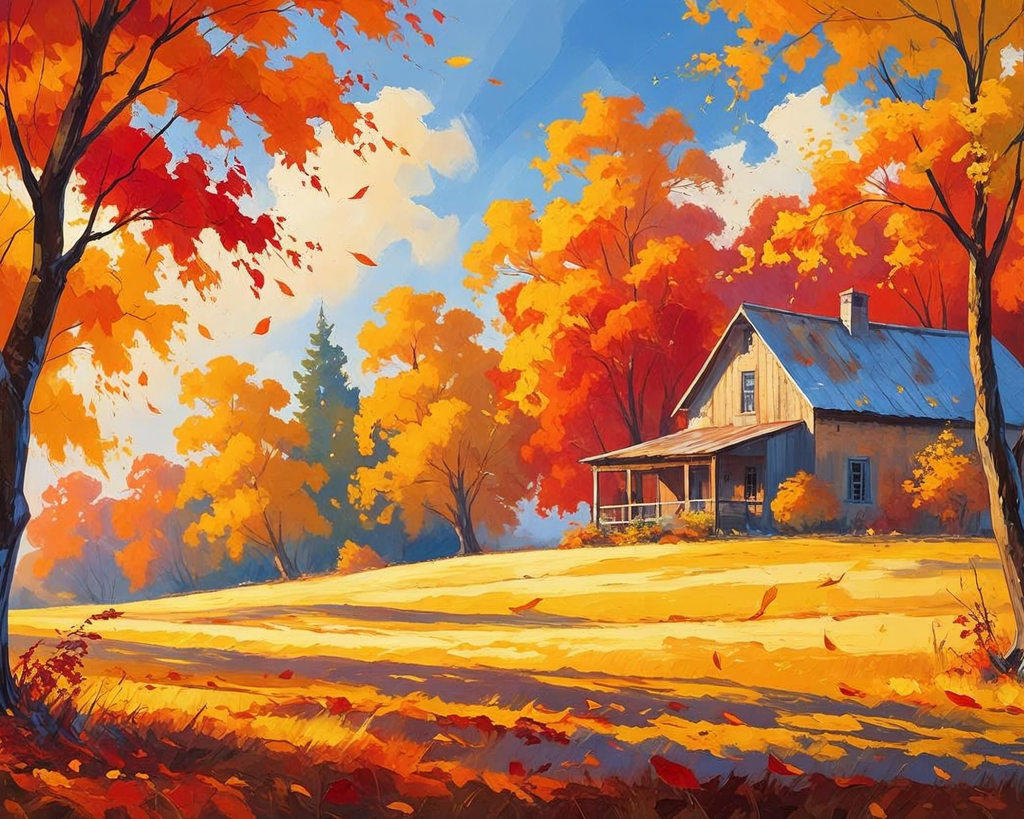 Autumn Winds Paint by Numbers Kit for Adults & Teens