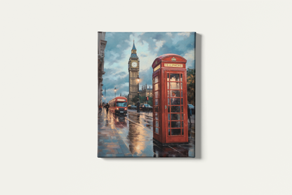 Painting By Numbers - London City Telephone Booth