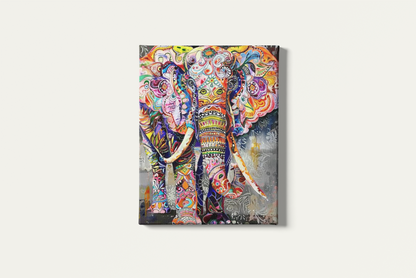 Painting By Numbers - Colorful Abstract Elephant