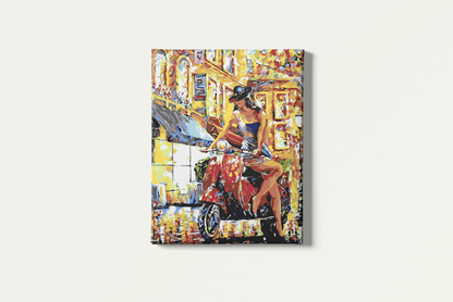 Painting By Numbers - Woman on a Scooter