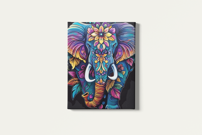 Painting By Numbers - Colorful Elephant