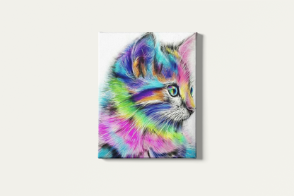 Painting By Numbers - Colorful Kitten