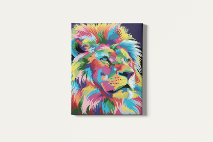 Painting By Numbers - Colorful Lion