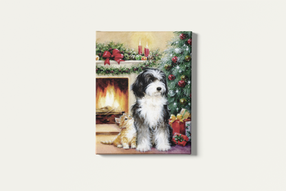 Painting By Numbers - Pet Friends at Christmas
