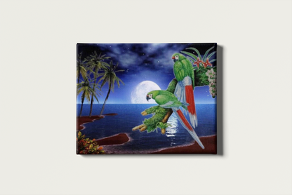 Painting By Numbers - Parrots in the Moonlight