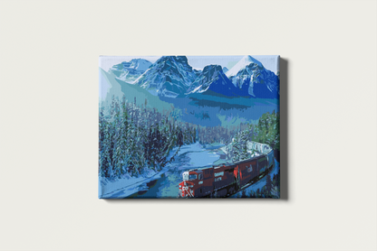 Painting By Numbers - Train through the Mountains