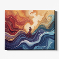 abstract ocean waves paint by numbers kit for teens and adults relaxing coastal canvas art
